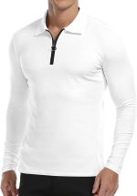 YTD Men's Short/Long Sleeve Polo Shirts Quarter-Zip Casual Slim Fit Lapel Neck Basic Designed Cotton Shirts - Image 8